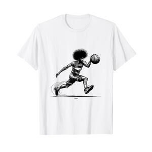 Doctor J Legendary Afro Dribbler Basketball T-Shirt